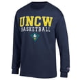 thumbnail image 2 of Men's Champion  Navy UNC Wilmington Seahawks Icon Logo Basketball Jersey Long Sleeve T-Shirt, 2 of 3