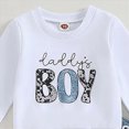 thumbnail image 6 of NOLDARES Toddler Baby Boy Clothes Set 1T 2T 3T 4T 5T 6T Letter Print Long Sleeve Sweatshirt Elastic Pants Fall Outfits Size:18-24 M,Blue, 6 of 6