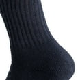 thumbnail image 3 of Solid Cotton Cushion Crew Socks for Women and Men Dark Navy 3 Pairs Size 10-13, 3 of 9