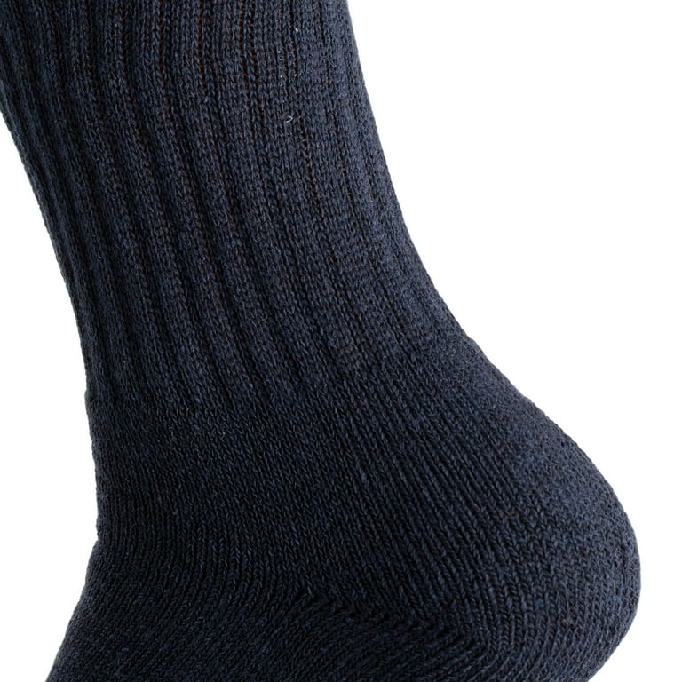 Cotton Crew Socks for Women Dark Navy, Soft Breathable & Washable