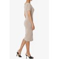 thumbnail image 4 of TheMogan Robe Midi Moulante en Jersey de Coton Extensible à Manches Courtes pour Femmes, 4 of 6