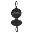 thumbnail image 2 of Black Cast Iron 17cm Portable Waffle Maker Detachable Waffle Baking Tray Suitable For Open Flames, 2 of 10