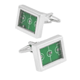 thumbnail image 1 of Cuff Links, diseño de campo de fútbol para hombre, en latón, 1 of 1