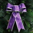 thumbnail image 5 of Meixinggu Christmas Tree Ornament Decorations Big Bow-Knot 9.84'' 10 Pcs Set (Purple), 5 of 7
