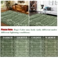 thumbnail image 7 of Hasoo Modern Washable Indoor Carpet 10' x 13' Green Area Rug for Living Room Geometric Border Floral Pattern Non-slip polyester Room Decor Rug, 7 of 7