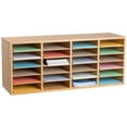 thumbnail image 3 of AdirOffice Wood Adjustable 24 Compartment Literature Organizer, Medium Oak 2 Pack, 3 of 11