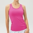 thumbnail image 2 of CAIXIA Racer Back Tank Tops Womens Sleeveless Cropped Tank Tops Crewneck Undershirt Running Yoga Active Shirts Stretch Gym Clothes,Hot Pink, 2 of 4