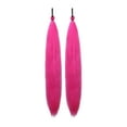 thumbnail image 2 of 2PC Hot Pink Long Synthetic Hair Ponytail Extensions for Girls, Clip-in Fade Resistant Hairpiece for Halloween Cosplay Christmas Party Costume (2 Pack), 2 of 7