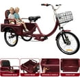 thumbnail image 3 of Akaber Adult Tricycle, 20 Inch 3-Wheel Bikes for Women Carrying Passengers and Cargo, Trike for Adults, Low Step-Through Cruiser Bike for Cycling, Outing, Picnic, 3 of 9