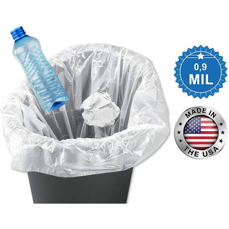 Aluf Plastics 33 gal. 0.7 Mil White Trash Bags 33 in. x 39 in. Pack of 150 for Bathroom, Kitchen, Household and Office