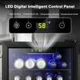 thumbnail image 4 of 100-Can Beverage Refrigerator with Double Glass Door, Energy Efficient Wine Cooler Mini Fridge, Air Cooled Frost Free for Home/Office/Bar, 4 of 14
