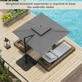 thumbnail image 4 of Gymax Parasol Déporté Carré de Patio 9,5 Pi à Double Évent 360° Robuste Gris, 4 of 8