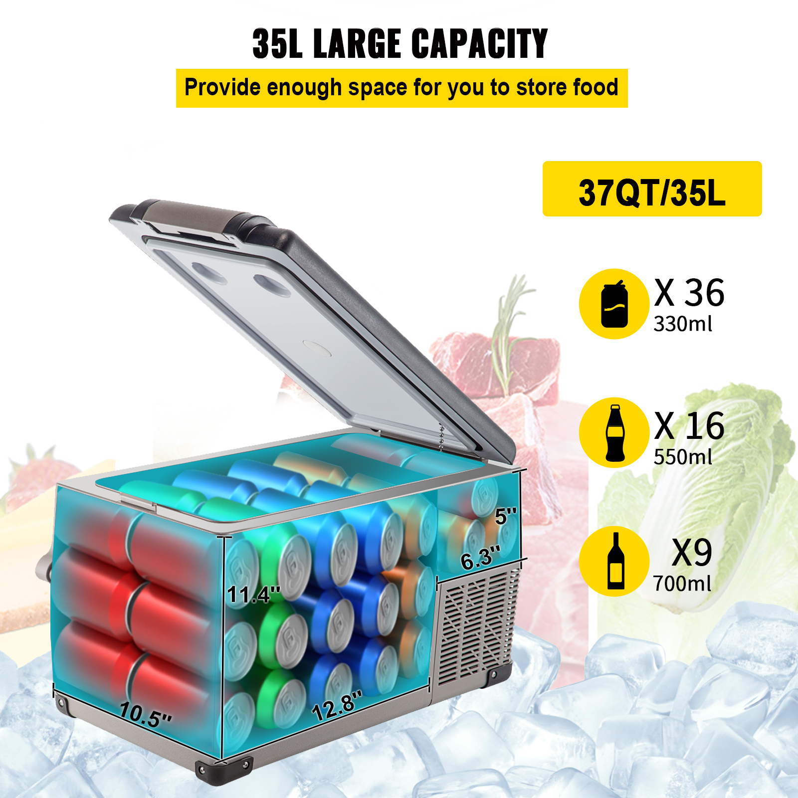 vevor 35l fridge