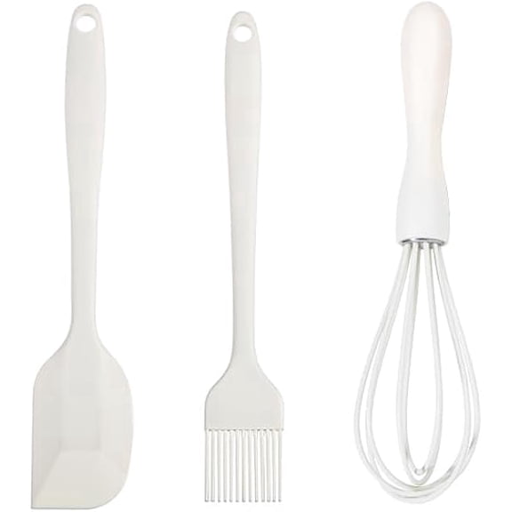 Silicone spatula set baking essentials Heat Resistant Up to 600°F Rubber Spatula for Scraping, Baking, Mixingand Mixing Non Stick Dishwasher " - Multi-Functional High-Efficiency Design