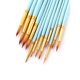 thumbnail image 4 of 12pcs pincel de artista profesional set pinceles de punta redonda puntas pinzas de pelo de nylon dur Tomshoo Azul, 4 of 7
