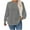 #053-Gray, variant on Neewe Women's Casual Waffle Long Sleeve Plus Size Color Solid Tops Crewneck Sweatshirts Loose Fit Pullover