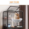 thumbnail image 3 of Raindrops 1 Set Soft Cat Tree Hammock Grey Lint Material for Cats, 3 of 8