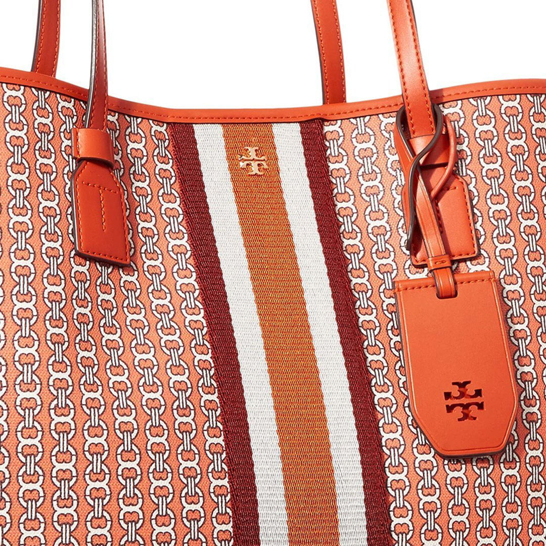 Tory Burch Gemini Link Canvas Tote Canyon Orange Gemini Link One Size :  : Shoes & Handbags