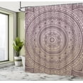 thumbnail image 4 of Ambesonne Mandala Shower Curtain, Abstract Floral Folk Design, 69"Wx75"L, Pale Mauve, 4 of 4