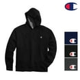 thumbnail image 3 of Champion Men's Big & Tall Pullover Fleece Hoodie (3XL) with Men’s Big & Tall Short Sleeve Script Tee Shirt (3X) Bundle Set (Black), 3 of 6