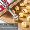 thumbnail image 4 of Small Cookie Scoop Set - Include TSP Cookie Dough Scoops Ice Cream Scoopers Stainless Steel Cookies Scoops for Baking Good Soft Grips Quick Trigger Release, 4 of 8