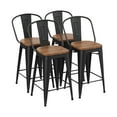 Andeworld 26" Bar Stools Set of 4,Counter Height Bar Stools with Larger ...