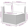 thumbnail image 4 of vidaXL Garden Corner Sofa with Cushions Brown Poly Rattan, 4 of 5