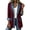 Wine, variant on Knitted Cardigan for Women Long Sleeve Denim Patchwork Turn down Collar Jackets Casual Fall Trendy Cardigans