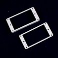 thumbnail image 2 of Set of 2 Humbucker Pickup Mounting Rings for bridge and neck pckups,Curved bottom,White, 2 of 4
