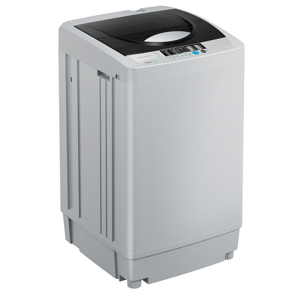 Simzlife Portable Compact Washing Machine 1.59 Cu.Ft/11LBS Capacity, 8 Wash Programs 8 Water Levels w/ Drain Pump & LED Display for Apartment, RV, Home
