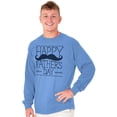 thumbnail image 4 of Happy Father's Day Dad Mustache Men's Long Sleeve Tee T Shirt Brisco Brands 3X, 4 of 7