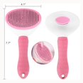 thumbnail image 3 of UYGDUY-PETS-LAMB Self-Cleaning Dog and Cat Grooming Brush, Suitable for Long or Short Hair, Loose Hair Removal Brush, Easy to Remove, Pet Massage Tool. (Pink), 3 of 4