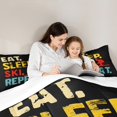 thumbnail image 4 of Feelyou Eat Sleep Ski Repeat Twin Bedding Sets 7-Piece, Modern Winter Outdoor Sports Bedding Comforter Set, Teens Boys Girls Kids Sheet Sets, Microfiber Bedroom Decor, 4 of 7