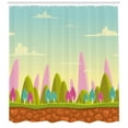 thumbnail image 3 of Ambesonne Forest Shower Curtain, Fantasy Cartoon Illustration, 69"Wx75"L, Multicolor, 3 of 3