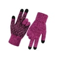 thumbnail image 2 of Spencer 2 Pairs Winter Warm Texting Gloves for Women Men, Knit Gloves Touchscreen Anti-Slip Silicone Gel Thermal Soft Lining Elastic Cuff Texting Gloves "Rose Red,Women", 2 of 8