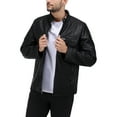 thumbnail image 3 of X RAY Jeans Mens Grainy PU Leather Moto Jacket, Black, M, 3 of 7
