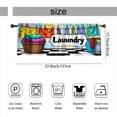 thumbnail image 3 of SPXUBZ Laundry Sign Window Valance Farmhouse Kitchen Curtain Valance Rod Pocket Home Decor, 3 of 5