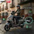 thumbnail image 2 of Bicicleta Bicimoto Eléctrica Latte Litio Negra BikeOn 800W Autonomía 60 km Velocidad 40 km/h Doble Asiento, 2 of 9