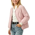 thumbnail image 4 of KyCheLot Boys Girls Button Jacket Crew Neck Solid Color Long Sleeve Clothes Kids Lightweight Travel Winter Coats, 4 of 6