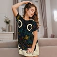 thumbnail image 3 of Lsque Owl with Mandala Pattern Nightgowns for Women Sleep Shirts Short Sleeve Nightshirt Pullover Nightdress Soft Sleepwear Relaxed Fit Nightdress, 3 of 6