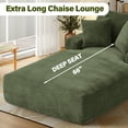 thumbnail image 4 of Aukfa 78.7" Extra Long Chaise Lounge Sofa, Oversized Upholstered Couch with 3 Pillows for Indoor Living Room/Bedroom,Green, 4 of 8