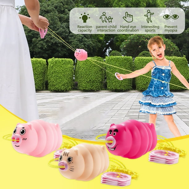 Fiudx Liquidación De Ahorros De Verano Pelota De Tracción Para Deportes Al Aire Libre, Juguete Para Niños, Pelota De Tracción Para Padres E Hijos, Pelota De Tracción Manual Interactiva Doble
