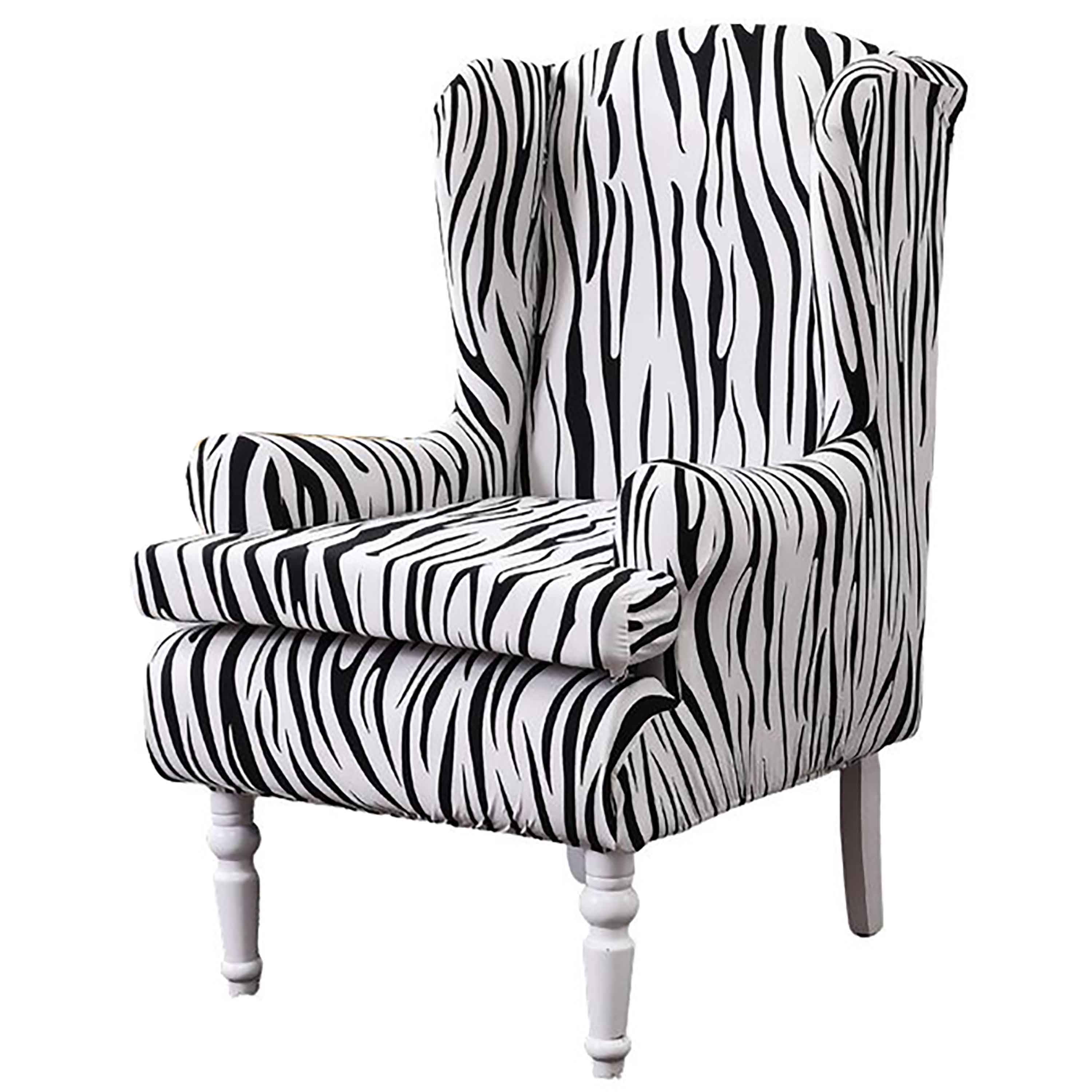 Wing Chair Covers Slipcover 2 Piece,Stretch Spandex Print Wingback