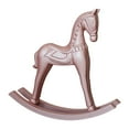 thumbnail image 1 of Estatua de caballo mecedor de madera creativa para decorar mesas, vestíbulos y dormitorios. Rosa, 1 of 9