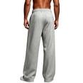 thumbnail image 6 of Mens Fleece Lined Sweatpants, Loose Fit Straight Leg Joggers, Drawstring Elastic Waist Casual Pants For Winter Daily Wear Gray 2XL, 6 of 6