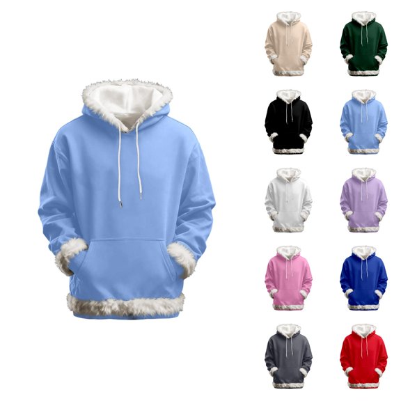 Women's Pullover Hoodie with Pockets Fall Winter Trim Trendy Sweatshirt Pullover Tops