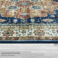 thumbnail image 4 of Washable Skid-Resistant Area Rug Geometric Blue Multi 8' x 11', 4 of 9