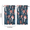 thumbnail image 4 of Mushroom (6) Kitchen Curtains - Vintage Tier Curtains for Bathroom Living RV Rod Pocket Window Drapes 36 Inch 2 Panels Set 27.5"x39" Window Treatment Tiers, 4 of 4