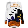 thumbnail image 4 of Karymi Shirts for Women Halloween Full Print Raglan Long Sleeve Tunic Tee, Casual Scoop Neck Loose Pullover Womens Tops, 4 of 5