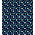 thumbnail image 3 of Ambesonne Abstract Duvet Cover Set, Hatched Rounds Blue Tones, 2-Calking, Charcoal Grey and Multicolor, 3 of 3
